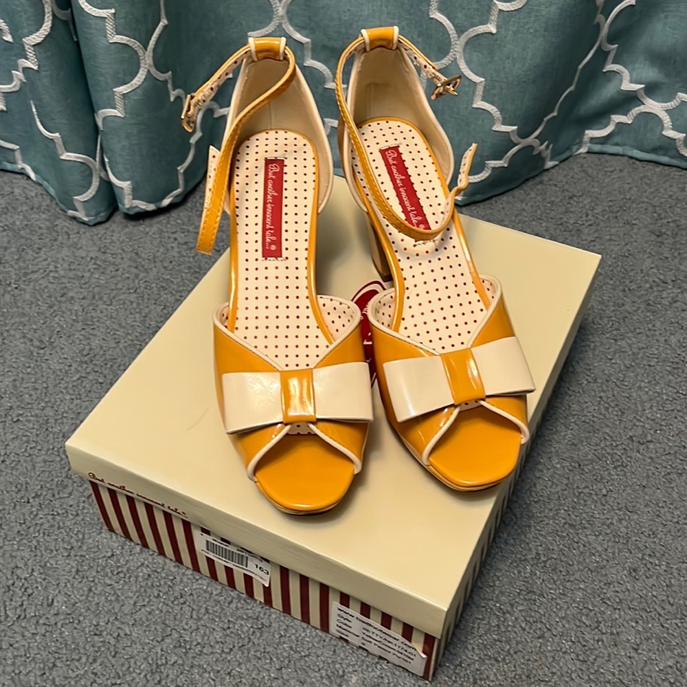 B.A.I.T. Yellow Cream Betty Heels.